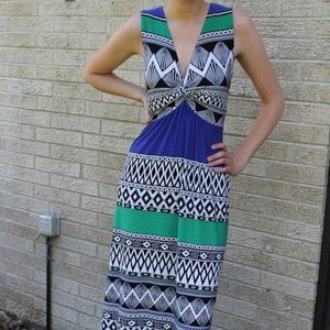 Chicos dress maxi dress blue/green size 1